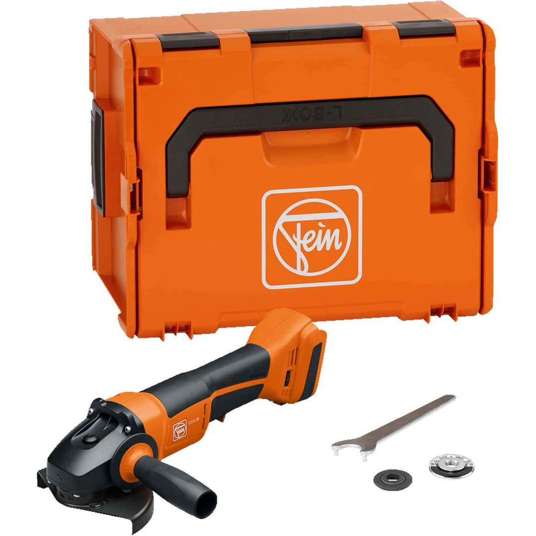 Fein CCG 18-125-10 PD AS 18v Cordless Brushless Angle Grinder 125mm No Batteries No Charger Case - Image 1