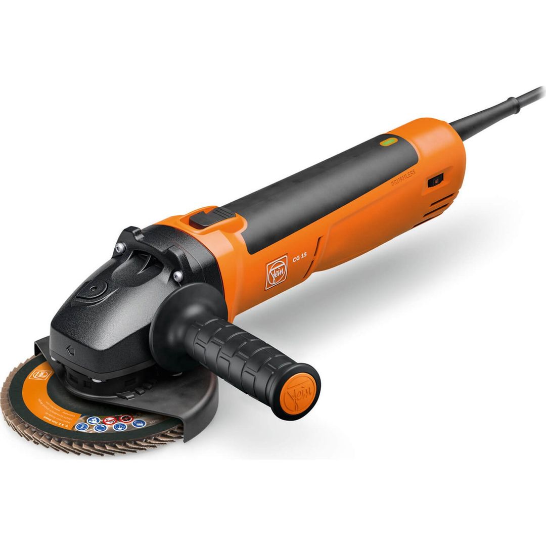 Fein CG 15-125 BL Inox Variable Speed Brushless Angle Grinder 125mm 110v - Image 1