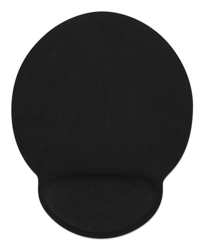Manhattan Wrist Gel Support Pad and Mouse Mat Black 241 203 40 mm non slip base Lifetime Warranty Card Retail Packaging