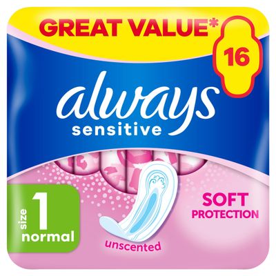 Always Sensitive Normal Ultra (Size 1) Sanitary Towels 16 Pads - Thumbnail 2