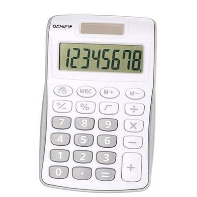 Genie 120 S calculator Pocket Display Grey. White