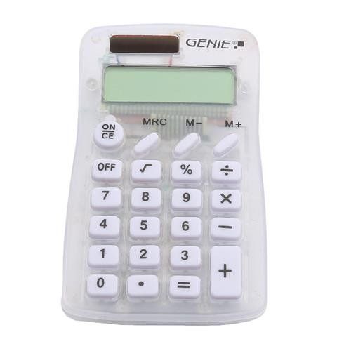 ValueX 8 Digit Pocket Calculator Clear 12598 - Image 1