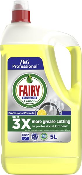 Fairy Professional Washing Up Liquid, Lemon, 5l - Thumbnail 2