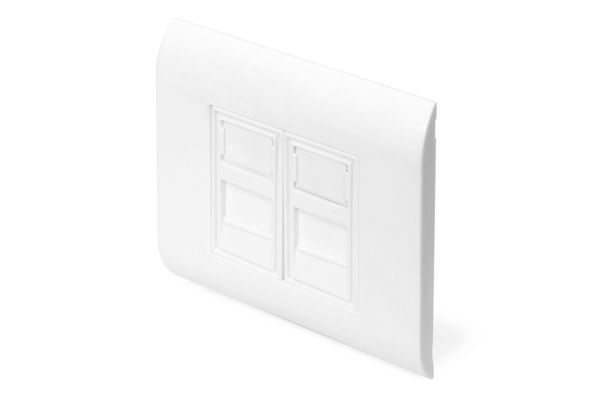 Digitus Wallplate for Keystone Modules. Frame 80x80mm. French type