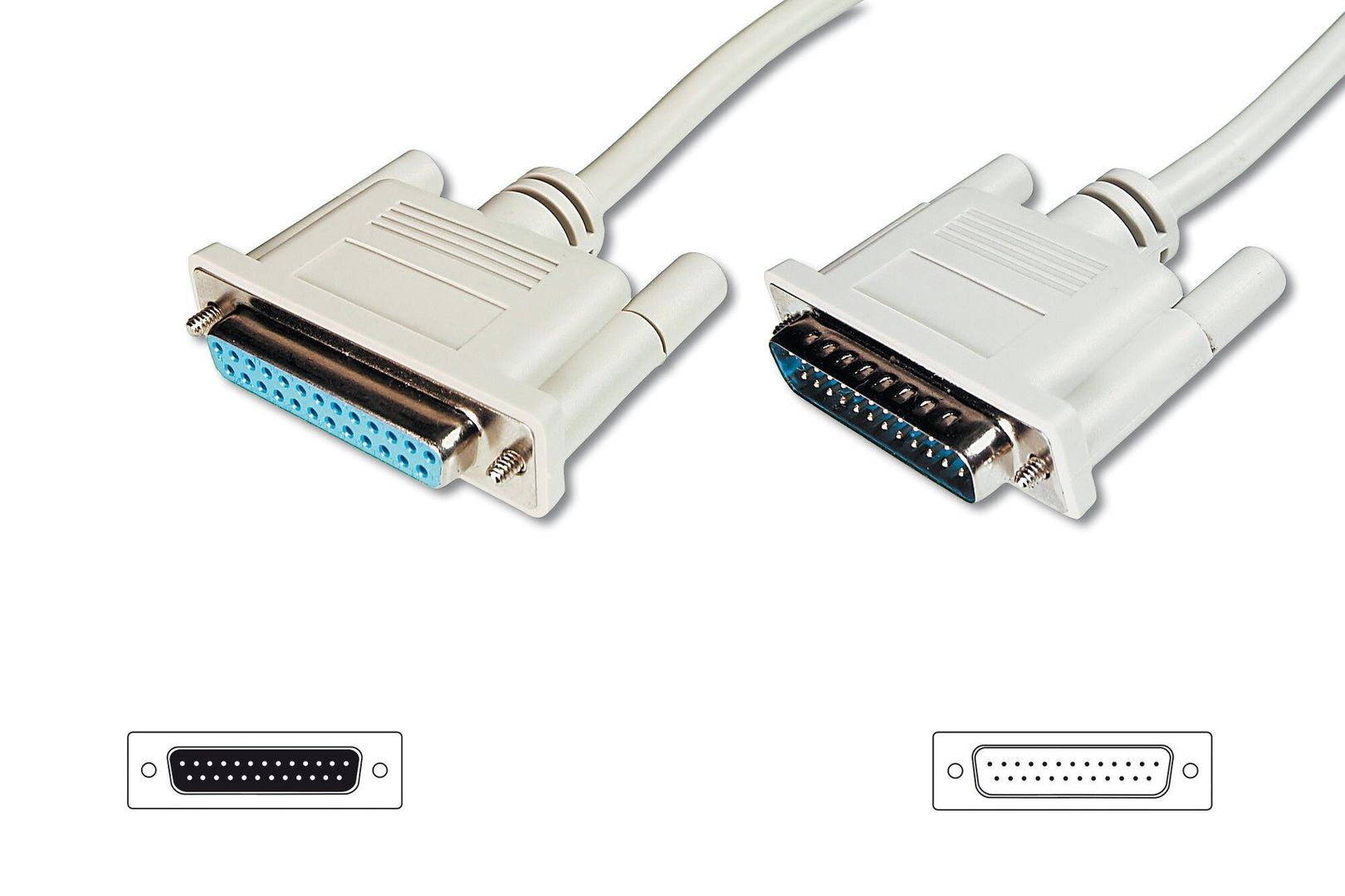 Digitus Datatransfer extension cable. D-Sub25/M - D-Sub25/F - Image 1