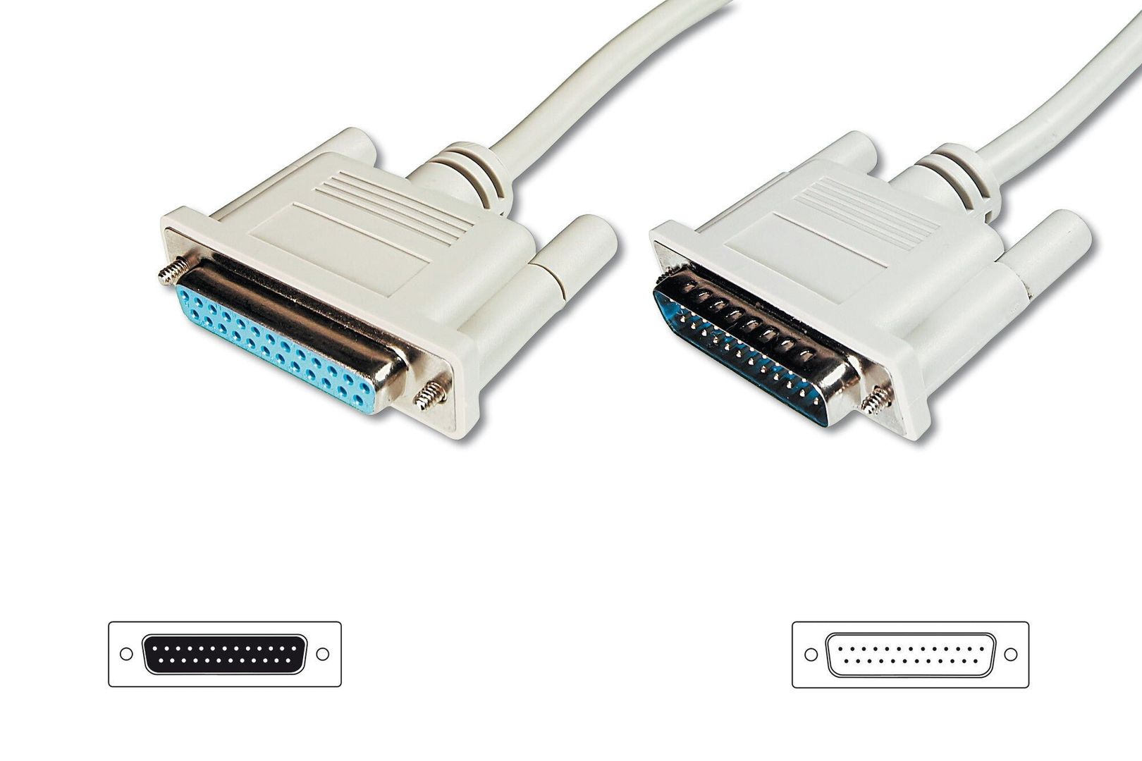 Digitus Datatransfer extension cable. D-Sub25/M - D-Sub25/F - Image 1