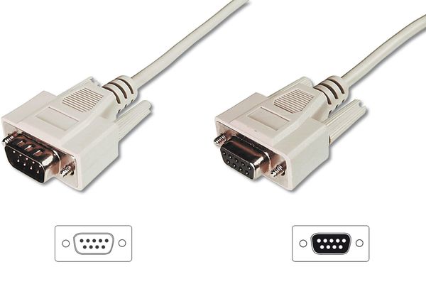 Digitus Data transfer extension cable. D-Sub9/St - D-Sub9/Bu