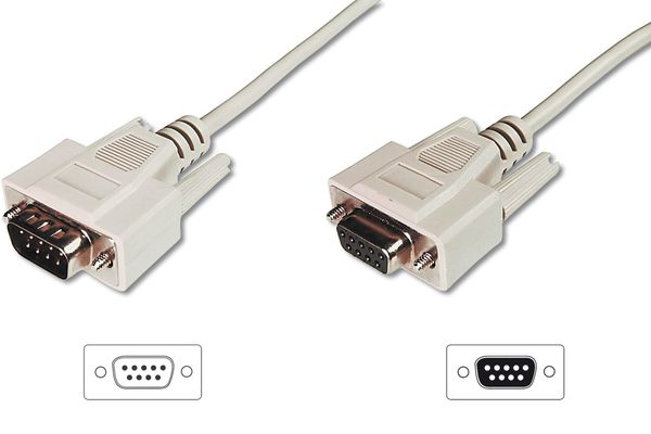 Digitus Data transfer extension cable. D-Sub9/St - D-Sub9/Bu