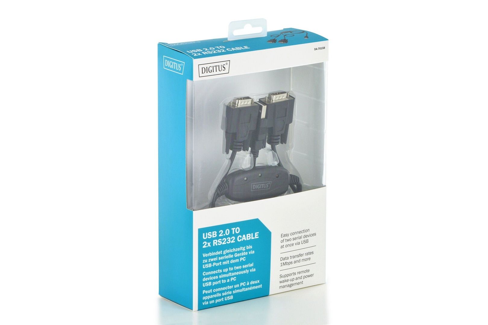 Digitus USB 2.0 to 2x RS232 Cable - Image 1