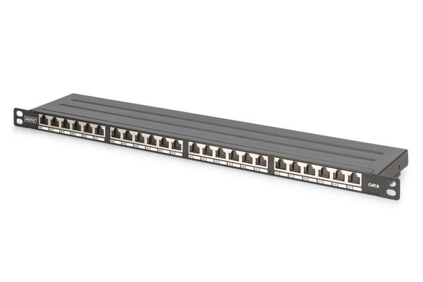 Digitus CAT 6. Class E High Density Patch Panel. shielded. black