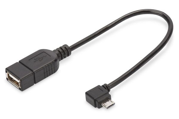 Digitus USB Adapter / Converter. OTG. micro B/M - A/F. 0.15m