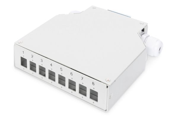 Digitus Din Rail Splice Box for 8 LC/DX couplers