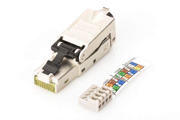 Digitus CAT 6A Field Termination Plug. STP with dust cap. bend relief