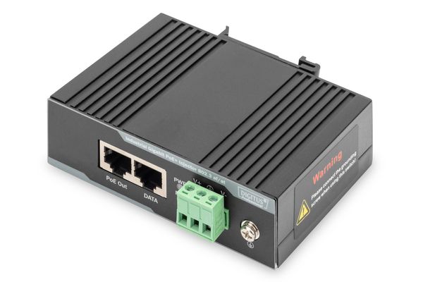 Digitus Industrial Gigabit Ethernet PoE+ Injector. 802.3 af/at. 60 W