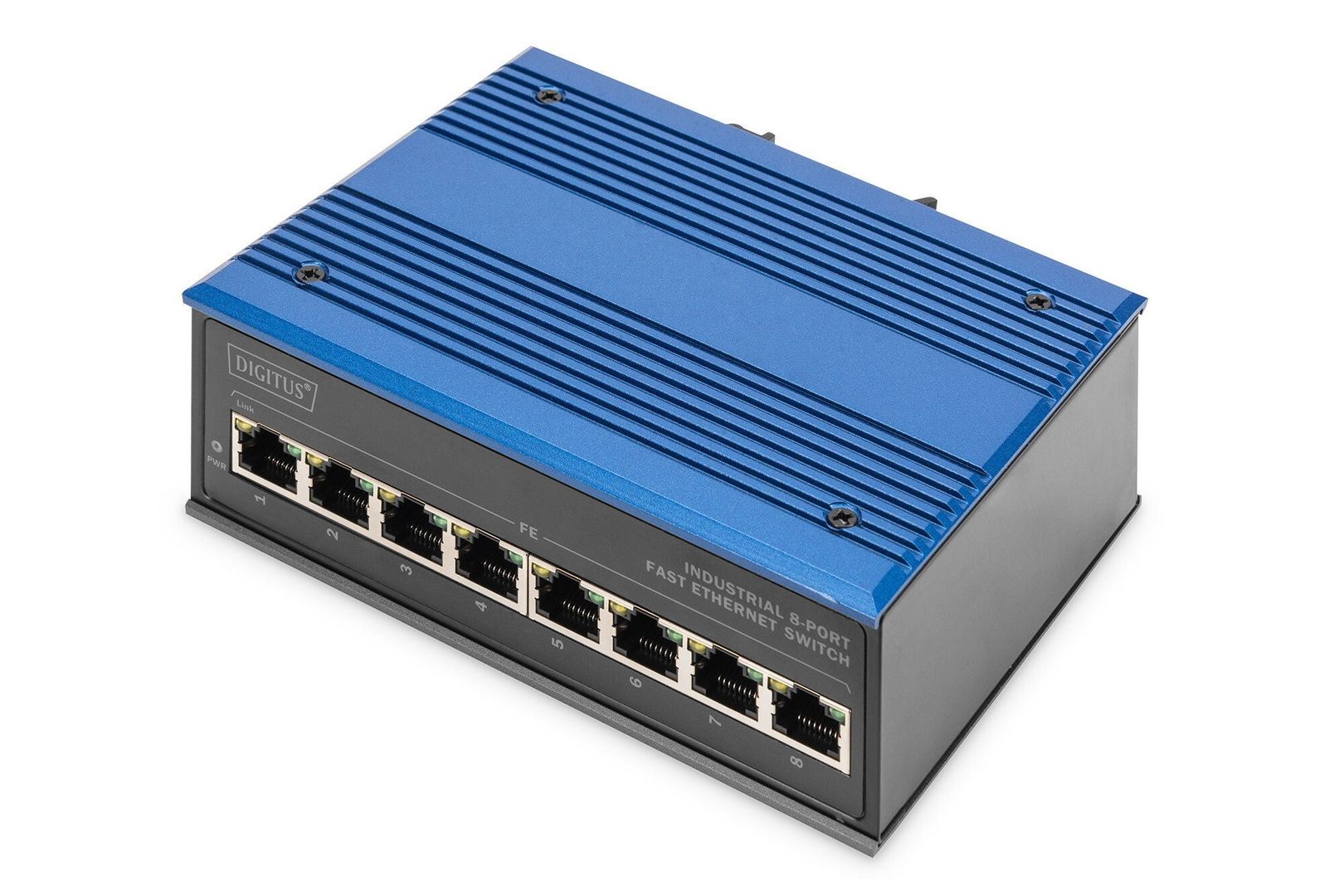 Digitus 8 port Fast Ethernet network switch. industrial. unmanaged. 1 - Image 1