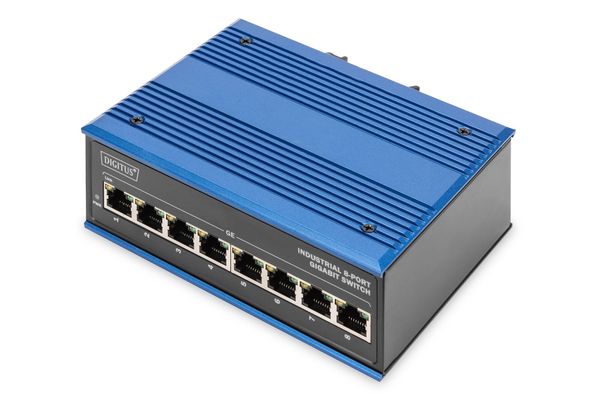 Digitus 8 Port Gigabit Ethernet Network Switch. Industrial. Unmanaged