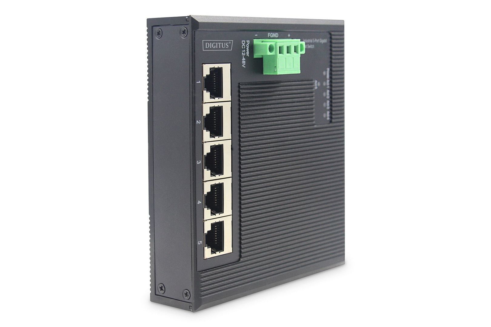 Digitus 5 Port Gigabit Ethernet Network Switch Switch. Flat. Industria - Image 1