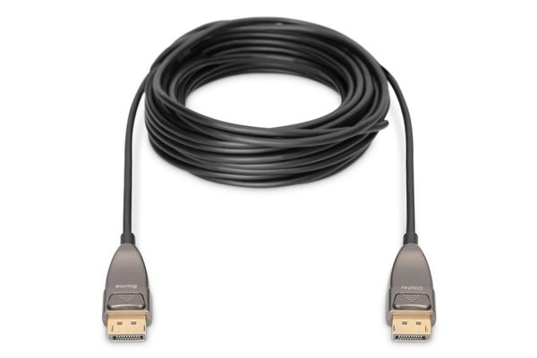 Digitus DisplayPort AOC Hybrid Fiber Optic Cable. UHD 8K. 10 m