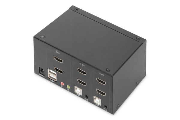 Digitus KVM Switch. 2 Port. Dual Display. 4K. HDMI®