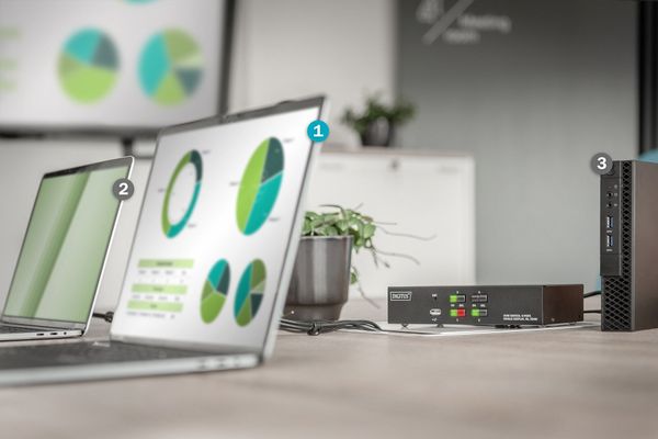 Digitus KVM Switch. 4 Port. Single Display. 4K. HDMI®