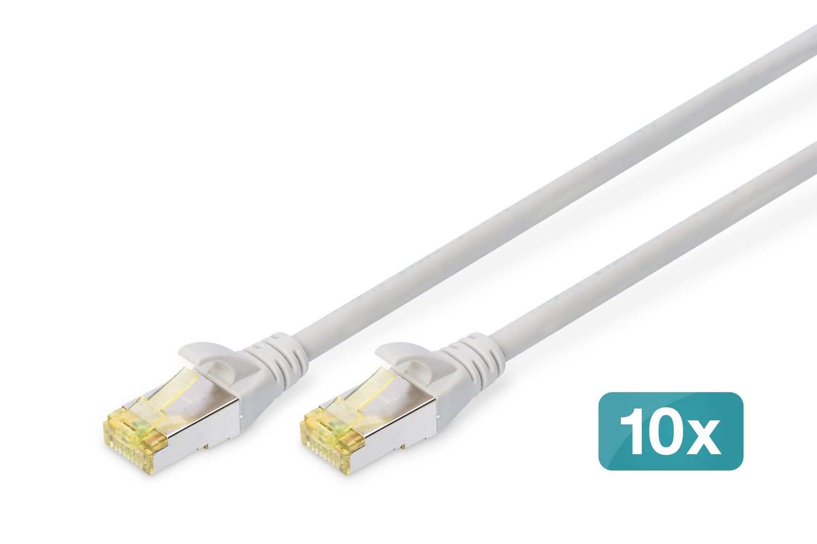 Digitus CAT 6A S/FTP patch cord. 10 pieces - Image 1