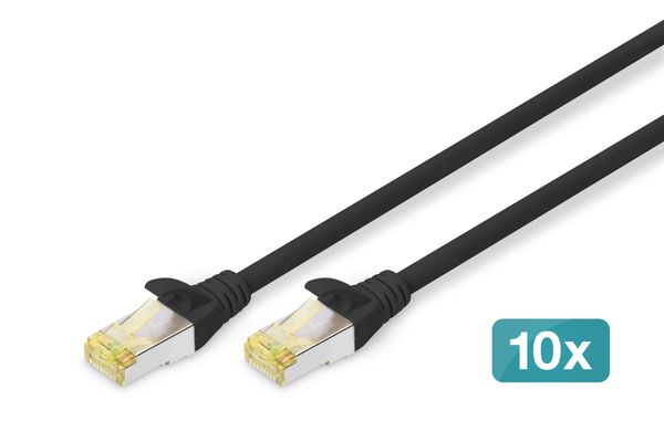 Digitus CAT 6A S/FTP patch cord. 10 pieces