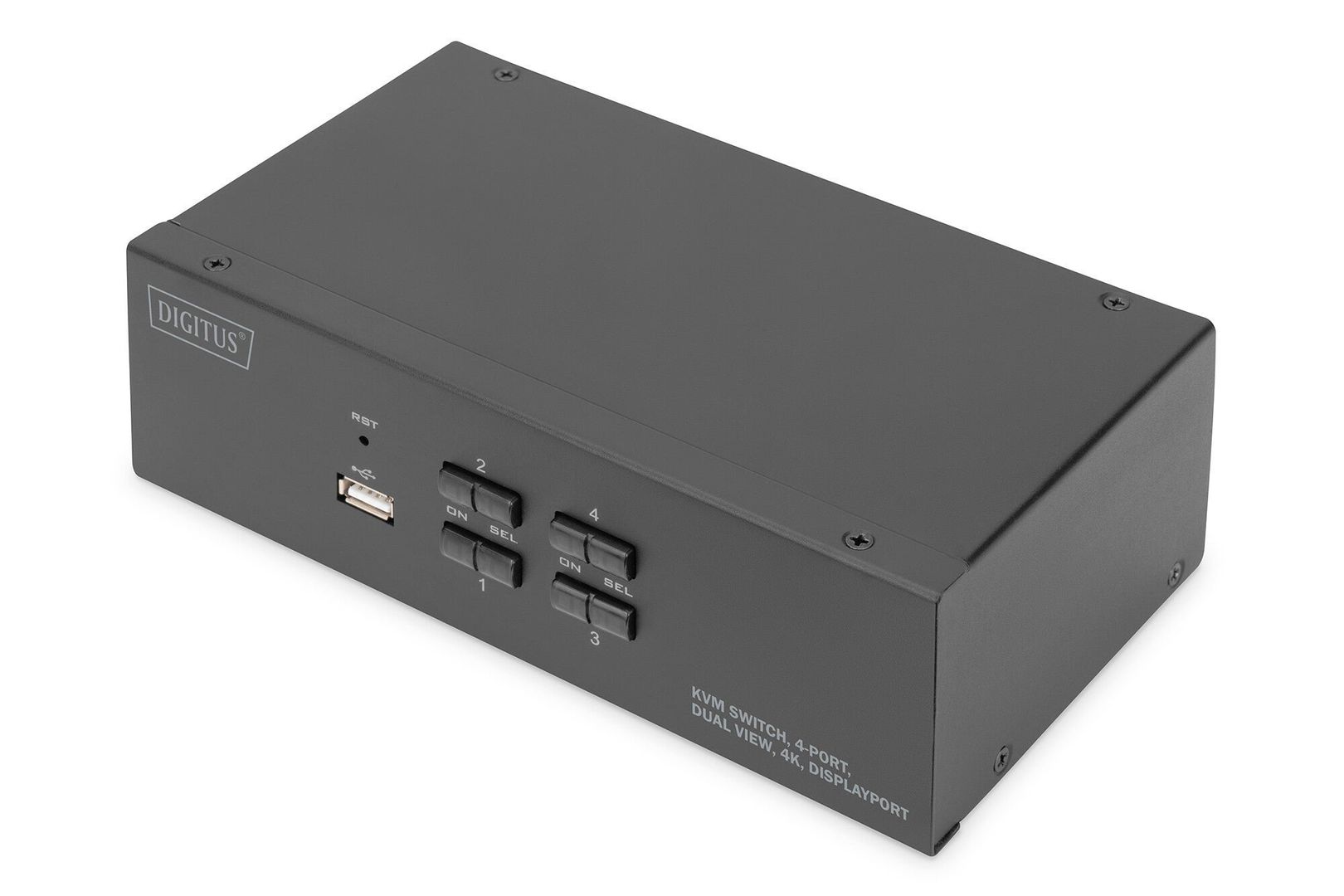 Digitus KVM Switch. 4 Port. Dual Display. 4K. DisplayPort® - Image 1