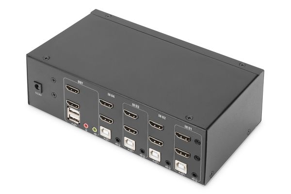 Digitus KVM Switch. 4 Port. Dual Display. 4K. HDMI®