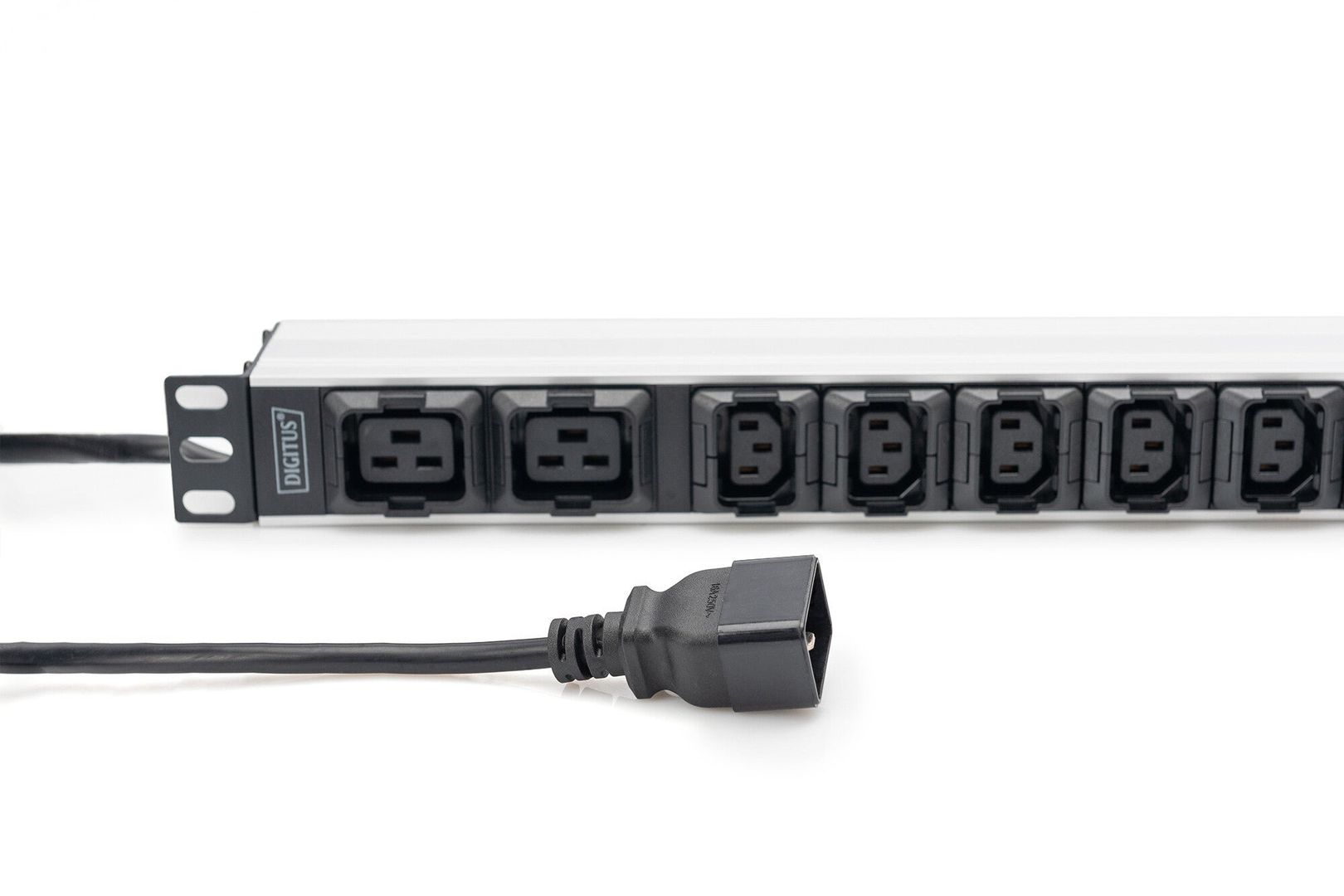 Digitus Socket Strip with Aluminum Profile. 10-way. 2 m cable IEC C20 - Image 1
