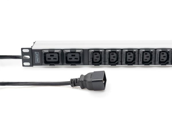 Digitus Socket Strip with Aluminum Profile. 10-way. 2 m cable IEC C20