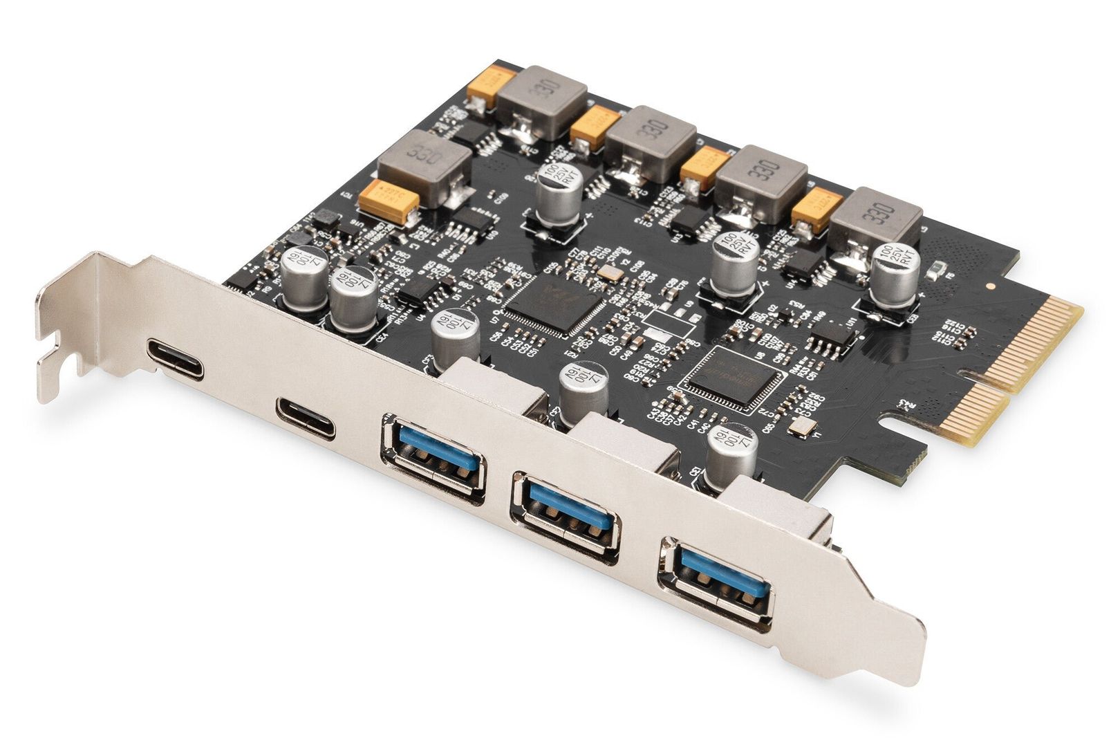 Digitus PCIe card 2x USB-C + 3x USB A - Image 1