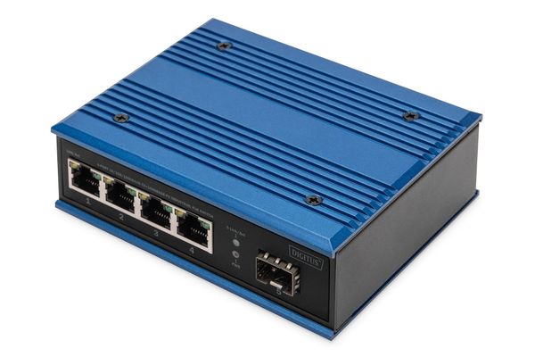 Digitus 4 port Gigabit Ethernet network PoE switch. industrial. unmana