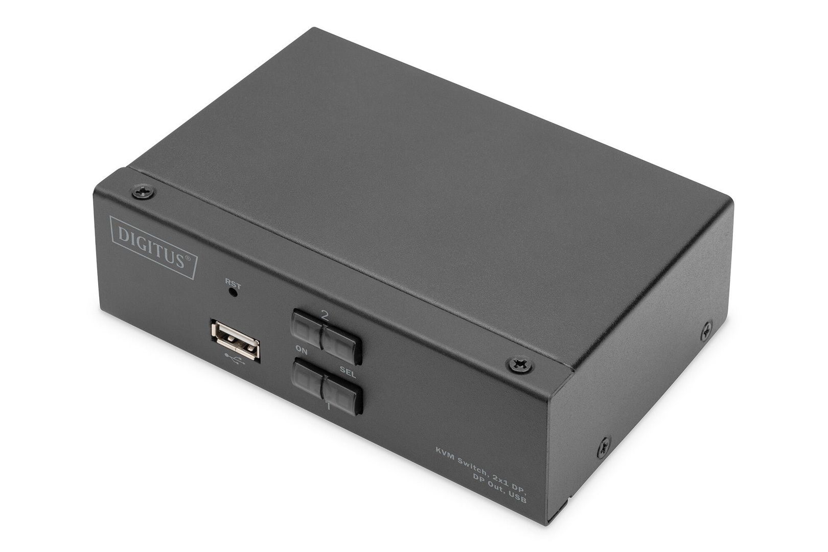 Digitus KVM Switch. 2x1 DP. DP Out.USB - Image 1