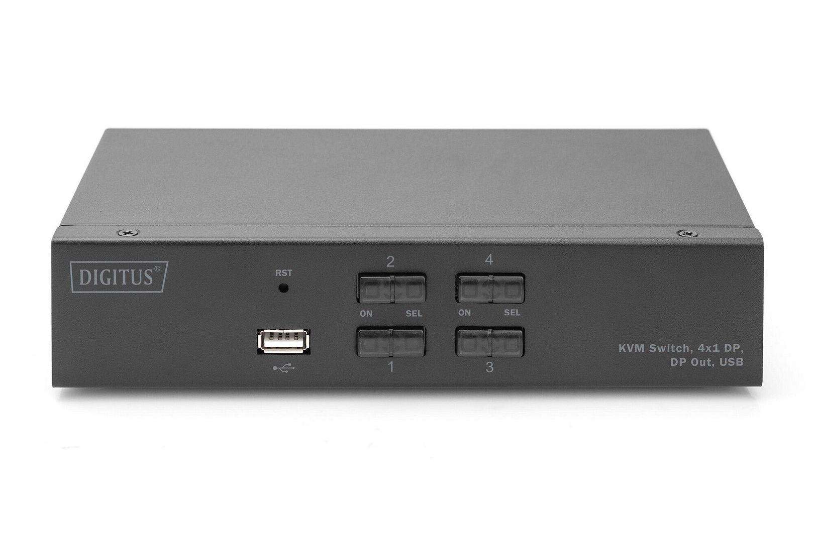 Digitus KVM Switch. 4x1 DP. DP Out.USB - Image 1