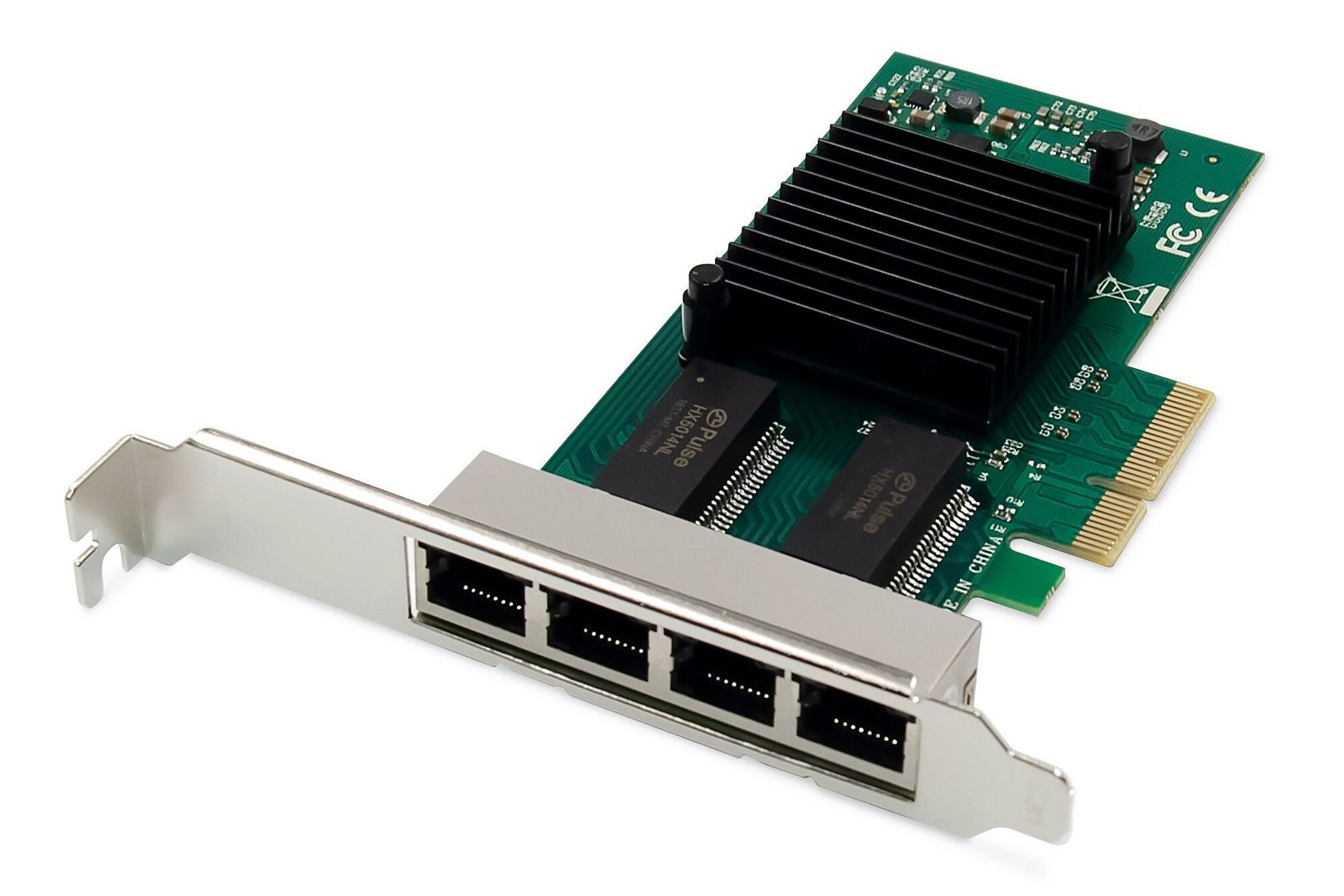 Digitus 4 port Gigabit Ethernet network card. RJ45. PCI Express. Intel - Image 1
