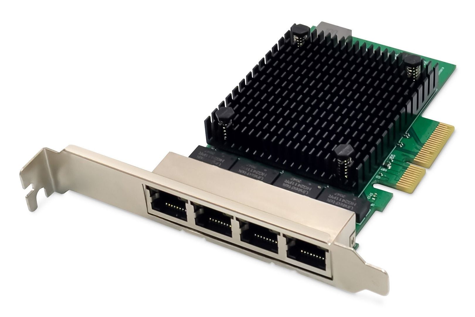 Digitus 4 port 2.5 Gigabit Ethernet network card. RJ45. PCI Express. R - Image 1