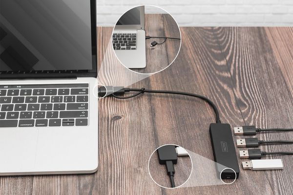 Digitus USB 3.0 Hub 4-Port. Slim Line