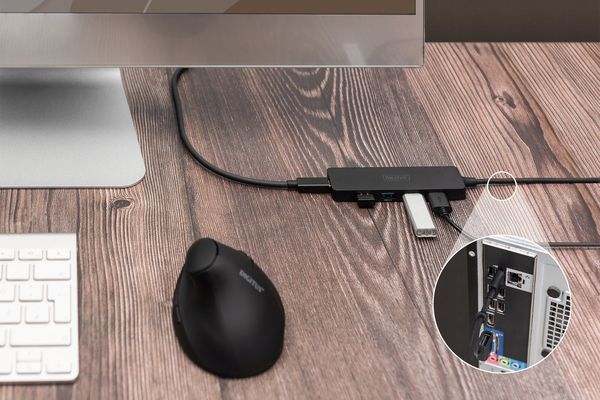 Digitus USB 3.0 Hub 4-Port. Slim Line