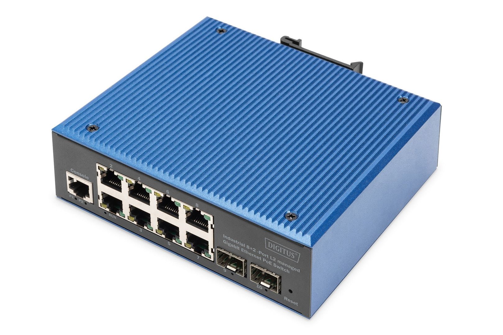 Digitus Industrial 8+2 port L2 managed Gigabit Ethernet PoE switch - Image 1