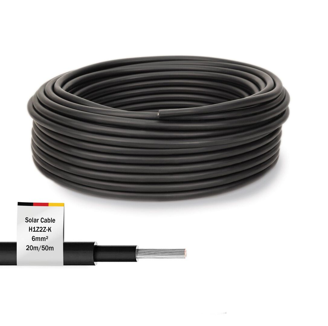 Digitus Solar cable installation 50m. 6mm². black. PV cable 1500V DC. - Image 1