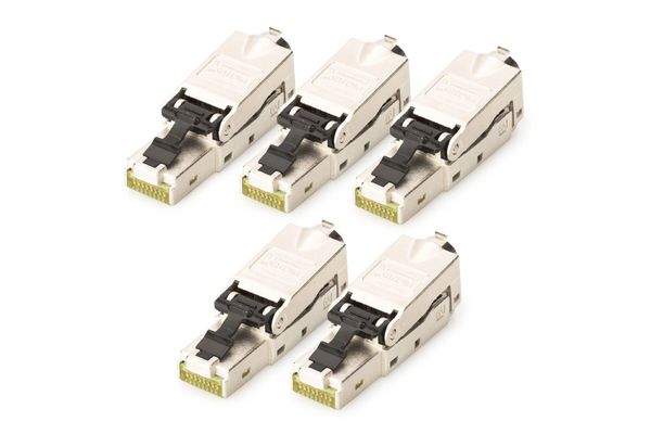 Digitus CAT 6A Field Termination Plug. STP with dust cap. bend relief