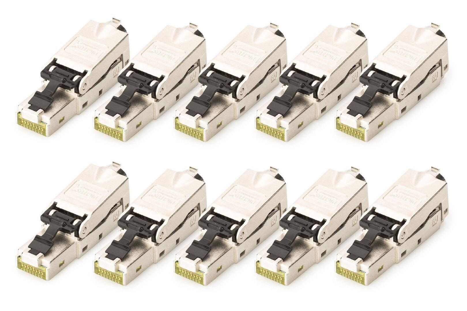 Digitus CAT 6A Field Termination Plug. STP with dust cap. bend relief - Image 1