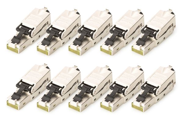 Digitus CAT 6A Field Termination Plug. STP with dust cap. bend relief
