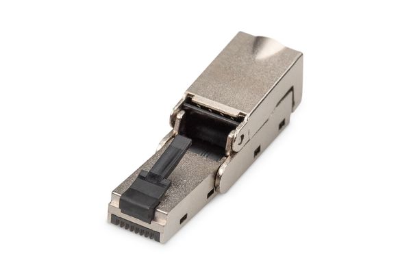 Digitus CAT 6A field connector. angled. STP with dust cap. bend protec