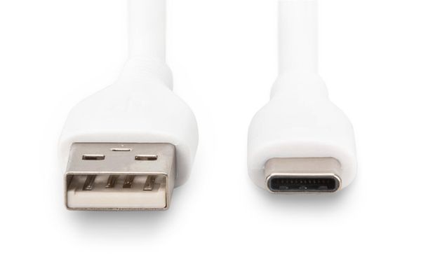 Digitus USB-C silicone connection cable. 0.5m. white