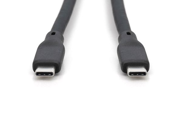 Digitus USB silicone cable. USB 40Gbps. 1m. black