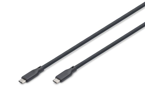 Digitus USB silicone cable. USB 20Gbps. 2m. black