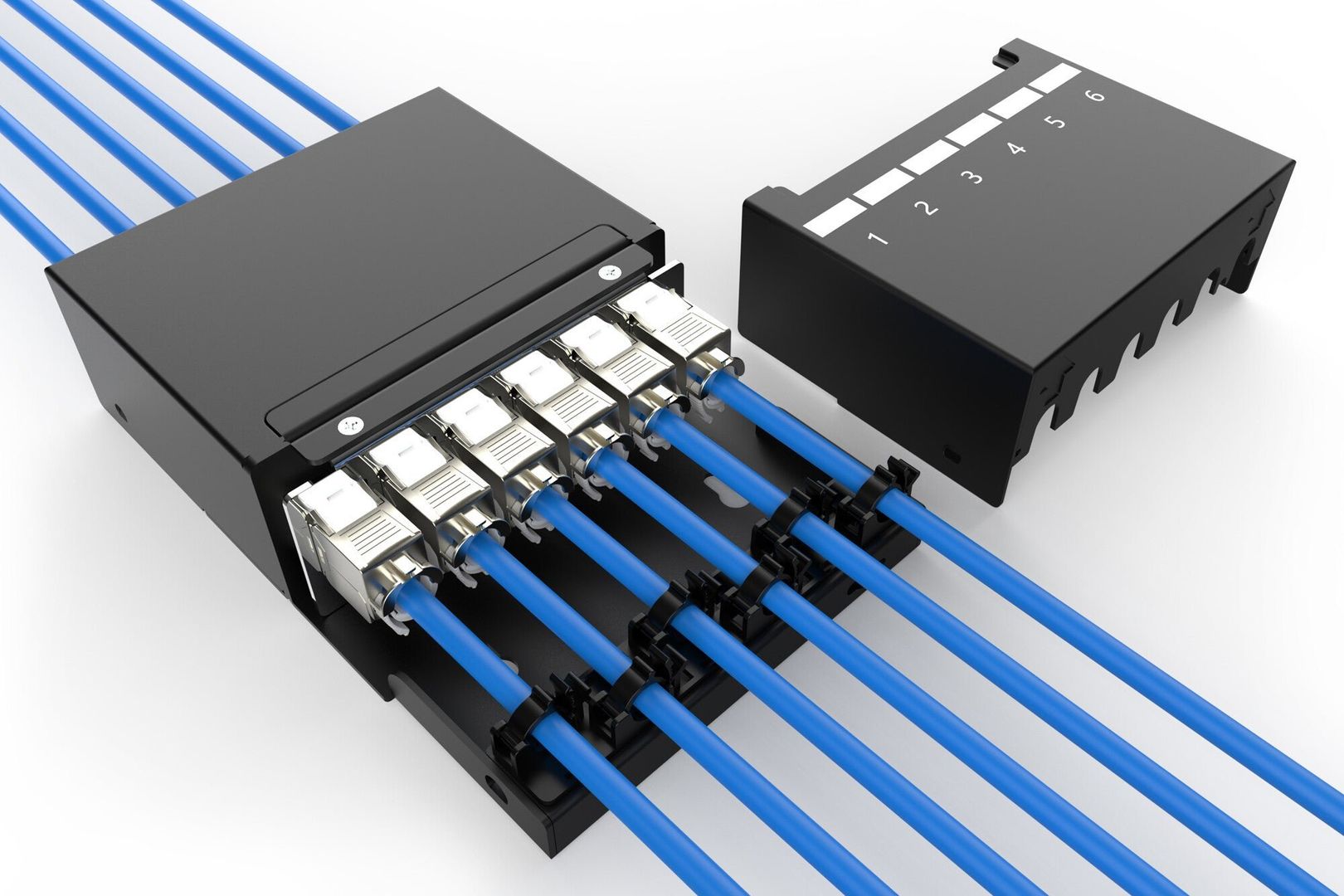Digitus Consolidation point box. 6-port Keystone modules with intellig - Image 1