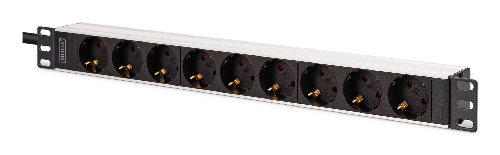Digitus DN-95440 power distribution unit (PDU) 9 AC outlet(s) 1U Black - Image 1