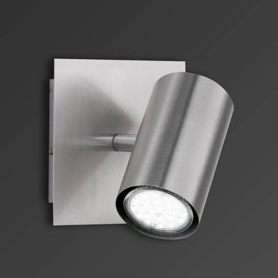 Trio Lighting Dora wall spot. w/ adj. spotlight - matt nickel